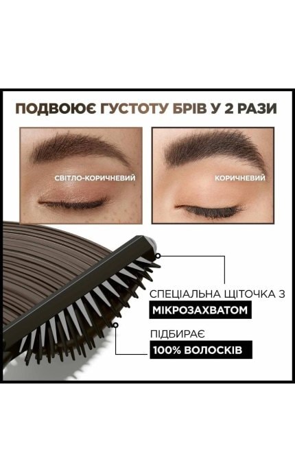 L'OREAL PARIS-Туш для брів L'Oreal Paris Plump & Set Brow Artist відтінок темно-коричневий 1 шт-3600523755288