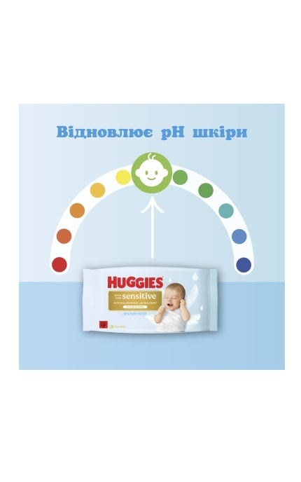 HUGGIES-Детские влажные салфетки Huggies Pure ExSens 48 шт-5029053585543