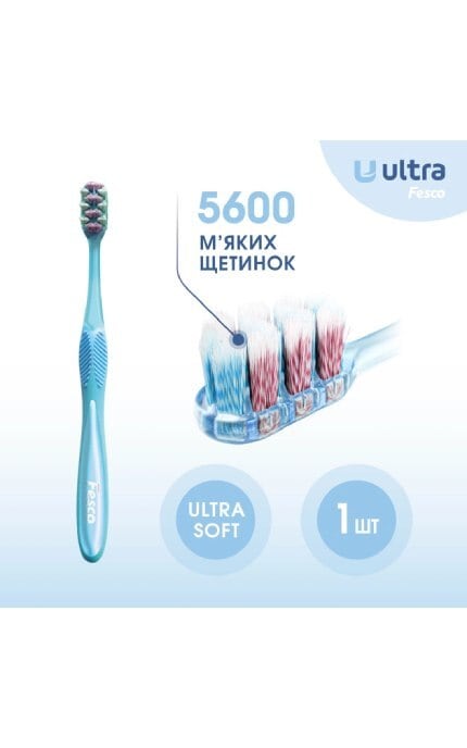FESCO-Зубна щітка Fesco Ultra Multibrush Soft М'яка блакитна-4820204702083