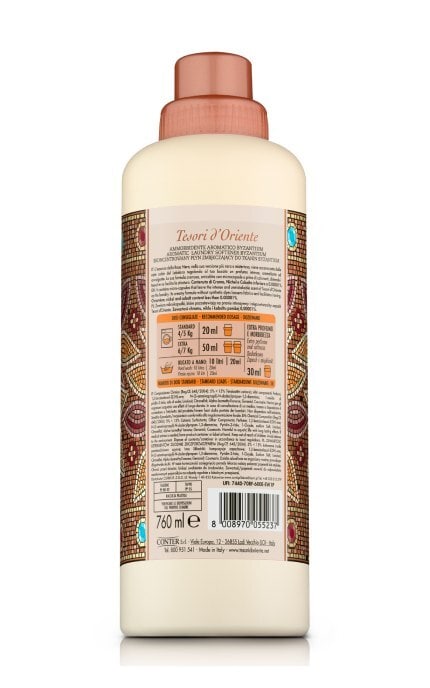 TESORI D'ORIENTE-Кондиционер для стирки Tesori d'Oriente ВИЗАНТИЯ черная роза и лабданум парфюмированный 760 мл-8008970055237