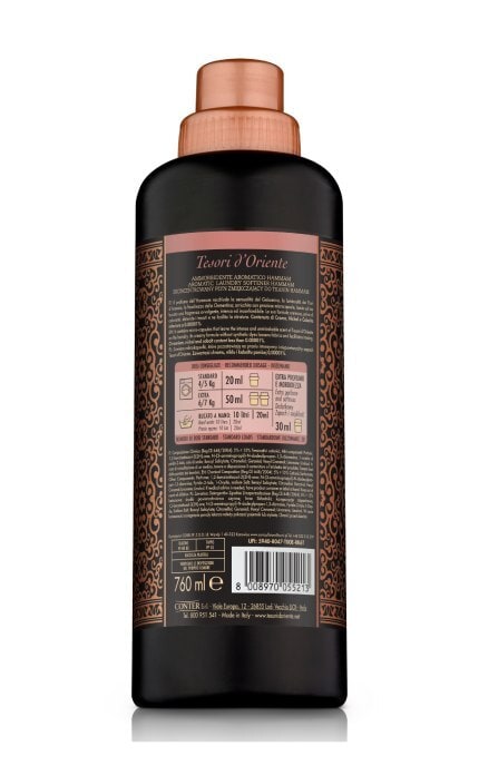 TESORI D'ORIENTE-Кондиціонер для прання Tesori d'Oriente ХАММАМ олія аргани та апельсиновий цвіт 760 мл-8008970055213