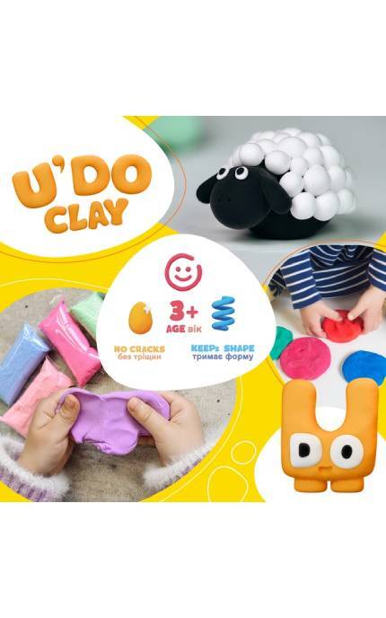 STRATEG-Набір для ліплення Strateg UDO Clay: Кактусик-4823113893736