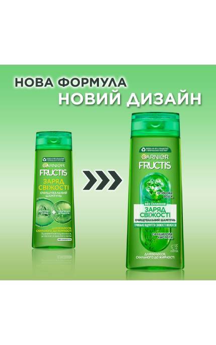 FRUCTIS-Шампунь для волосся Garnier Fructis Заряд Свіжості для нормального волосся схильного до жирності 400 мл-3600541980990