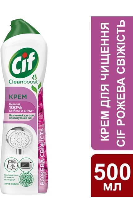 CIF-Крем для чищення Cif Рожева Свіжість 500 мл-8712561454131