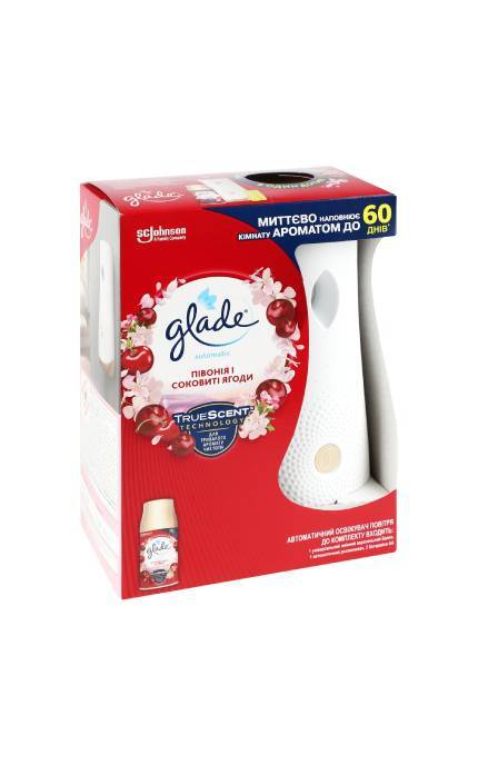GLADE-Автоматичний освіжувач повітря Glade Півонія та соковиті ягоди 269 мл-5000204329490