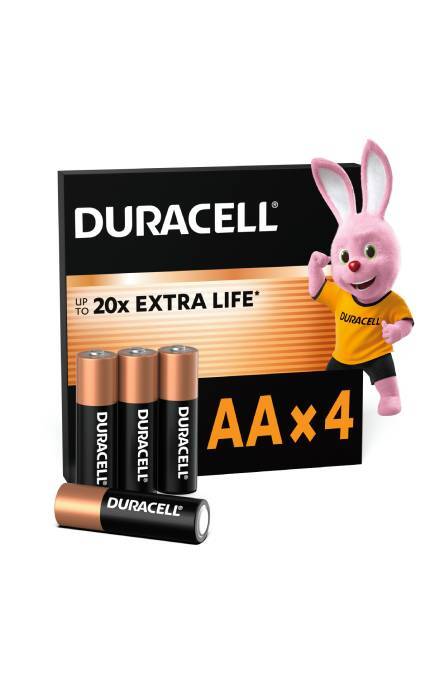 DURACELL-Батарейки Duracell Basic AA LR6 Alkaline 4 шт-5000394076952