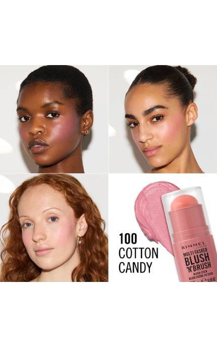 RIMMEL-Рум'яна-стік Rimmel The Multi Tasker з пензлем 100 Cotton Candy 8 г-3616307087858