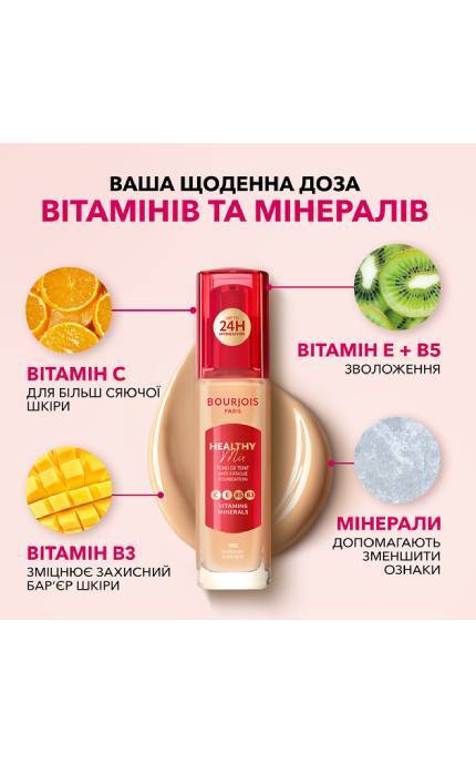 BOURJOIS-Тональная основа Bourjois Healthy Mix 52W Vanilla 30 мл-3616307172806